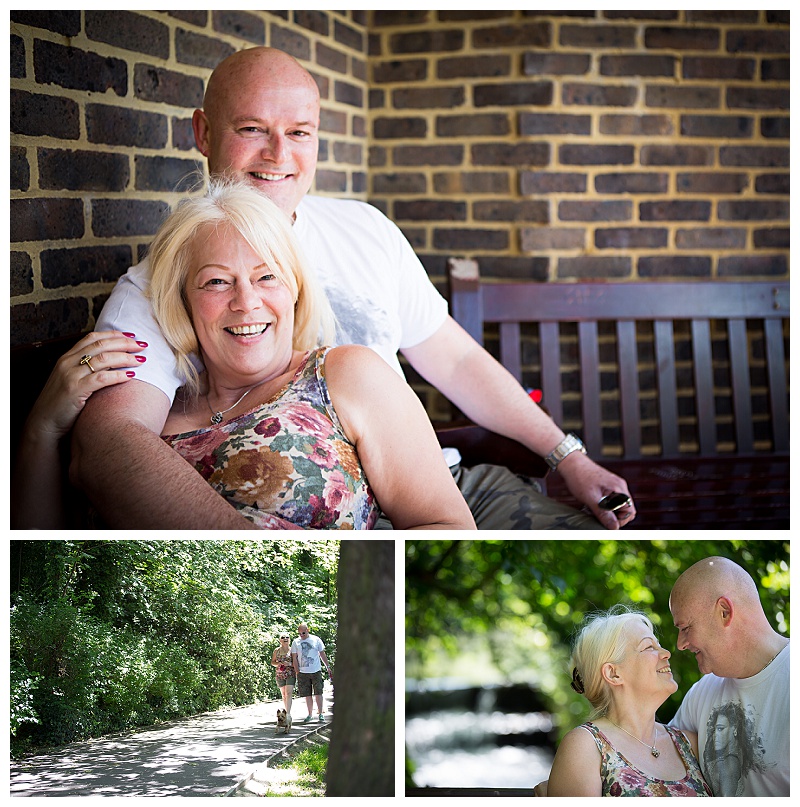 relaxed bride and groom