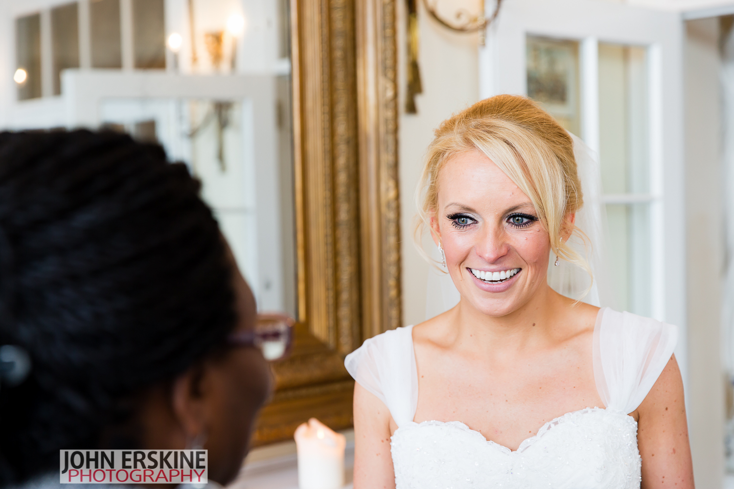 Brides nervous smiles documentary photography