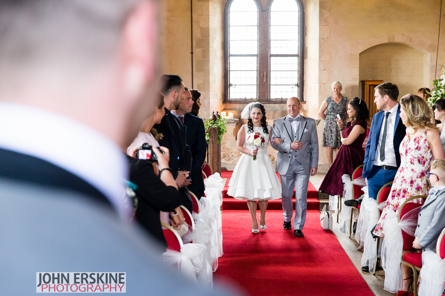 Bride entrance aisle - Kent Wedding Photography