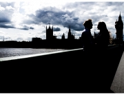 Dramatic London Engagement Photographer South Bank Westminster Bridge